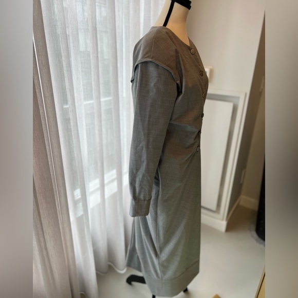 Malloni Grey Button Down Dress - Picture 4 of 13